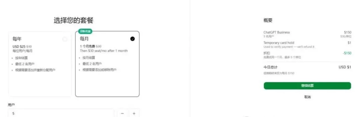 想0元订阅 ChatGPT Business？一张海外信用卡就够了