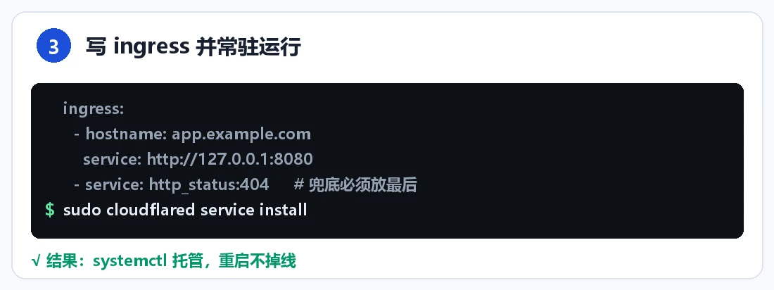 步骤 3:常驻运行