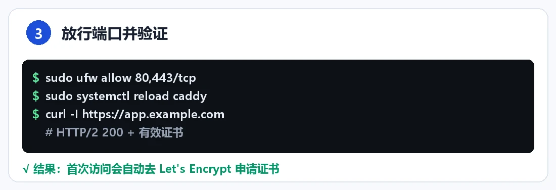 步骤 3:放行端口并验证