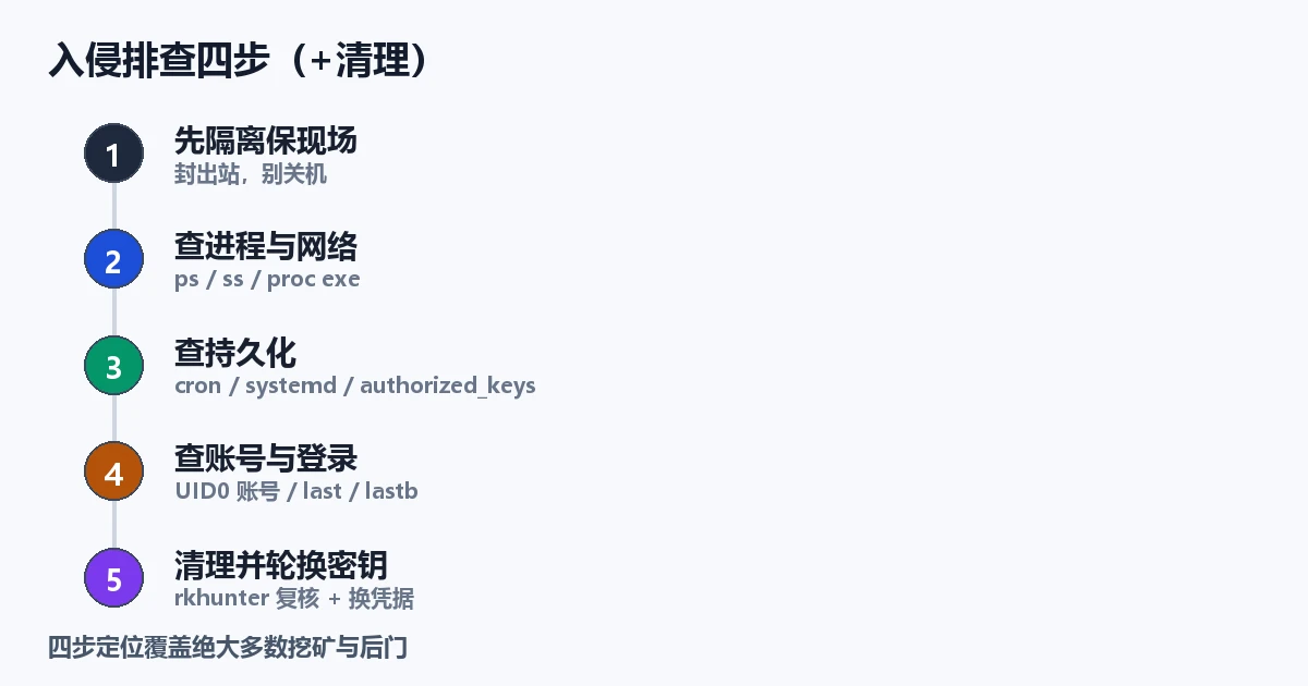 入侵排查四步