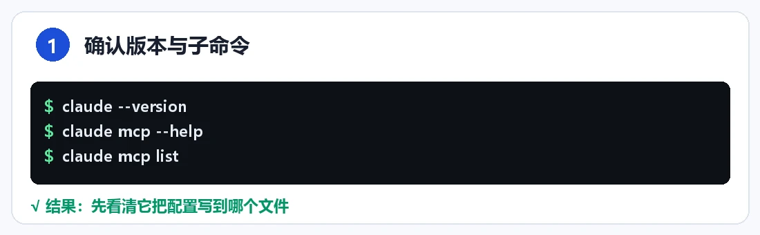 步骤 1：确认版本与子命令