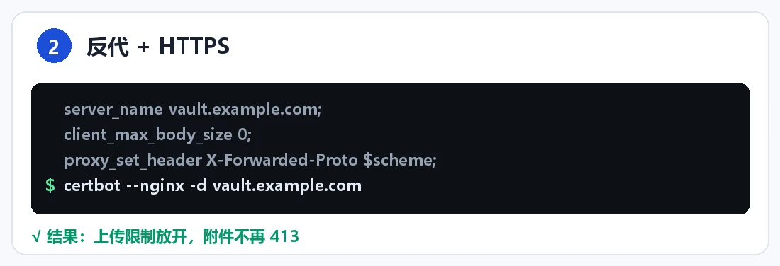 步骤 2：Nginx 反代与证书
